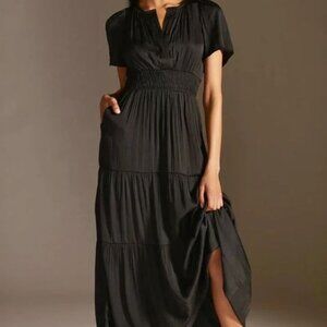 Anthropologie Somerset Black Maxi Dress